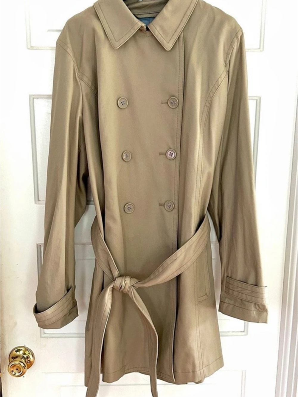 Coach Est. 1941 Double-Breasted Trench Coat Khaki Sz XL